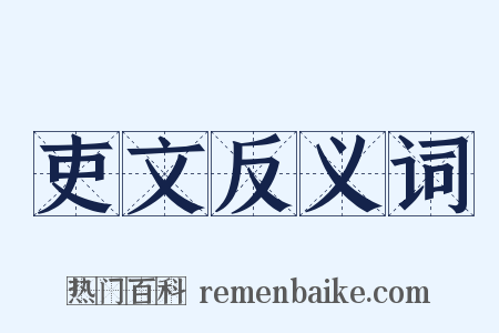 吏文反义词是什么意思的图片